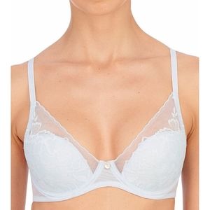 Natori 32DD Baby Blue Flora Contour Underwire Demi bra, New with tags